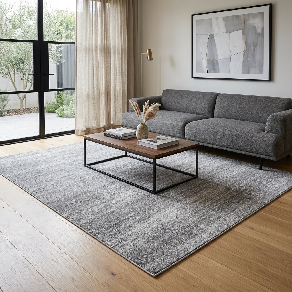 Tapis LYS — Tapis gris clair moderne effet dégradé